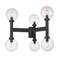 Z-Lite Laurent Outdoor Post Mount Fixture, 6-Light, 30 In.W x 27 In.H, Black/Clear Seedy 599MP6-BK - alternate 3